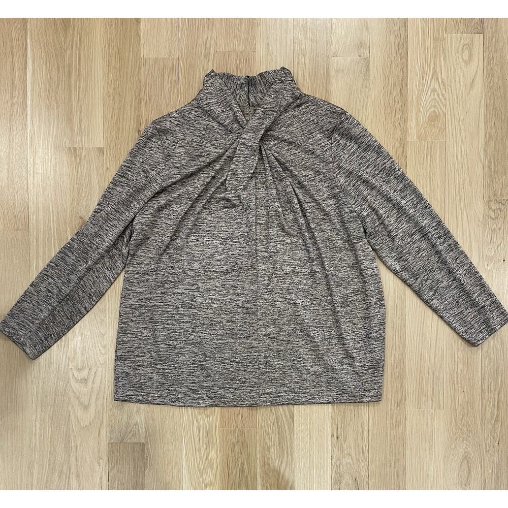 Anne Klein Pullover Twist Neck Knit Metallic Long Sleeve 2X EUC!